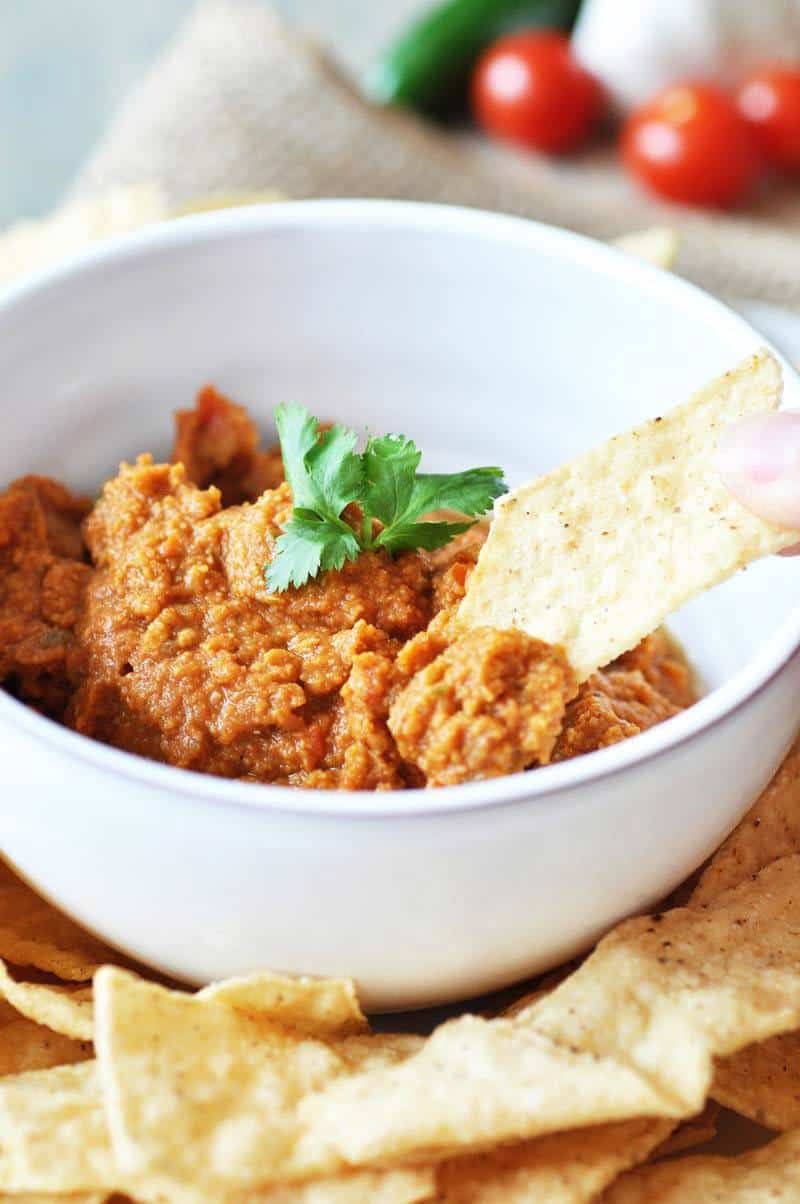 Spicy Mexican Hummus 7 - Oil-Free Hummus Recipe Roundup: All the Flavor Without the Added Fat