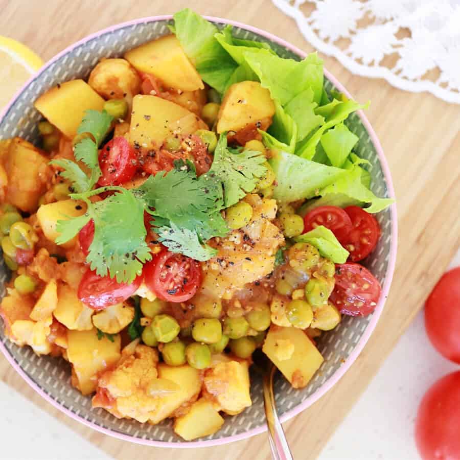 Curried Peas and Potatoes 900x900