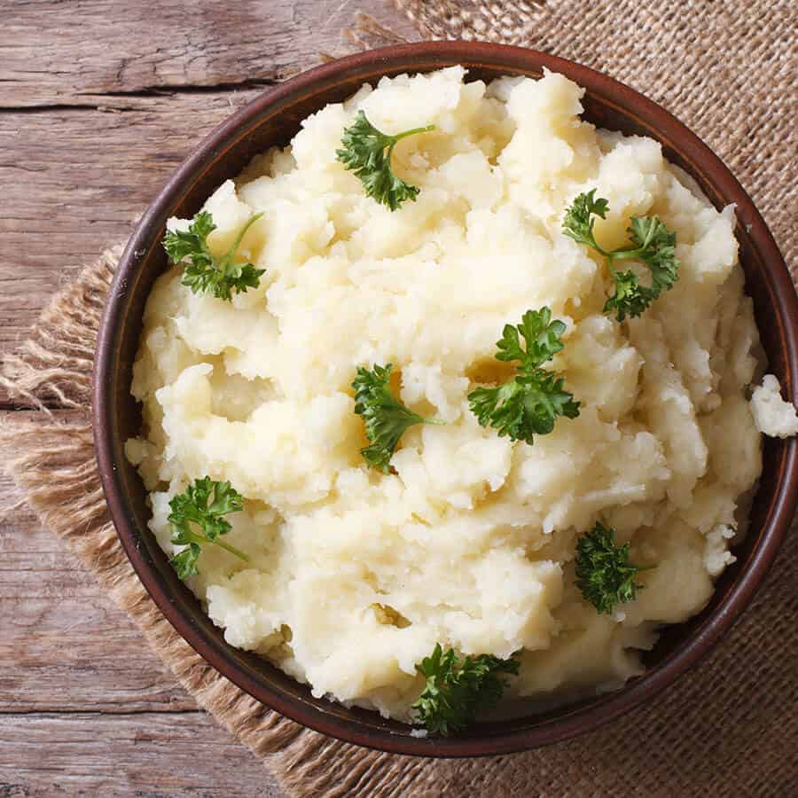Garlicky Mashed Cauliflower and Potatoes