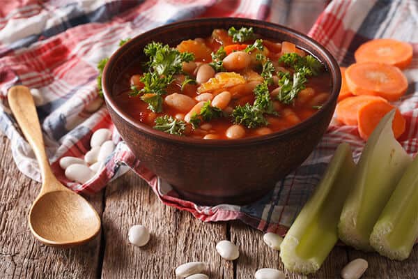 a bowl of bean soup