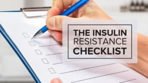 blank checklist with a header that reads "The Insulin Resistance Checklist"