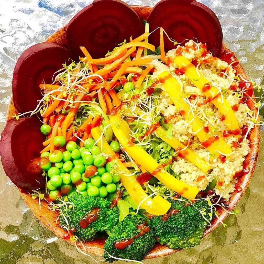 Beets-and-Greens-(Square) Beets and greens salad