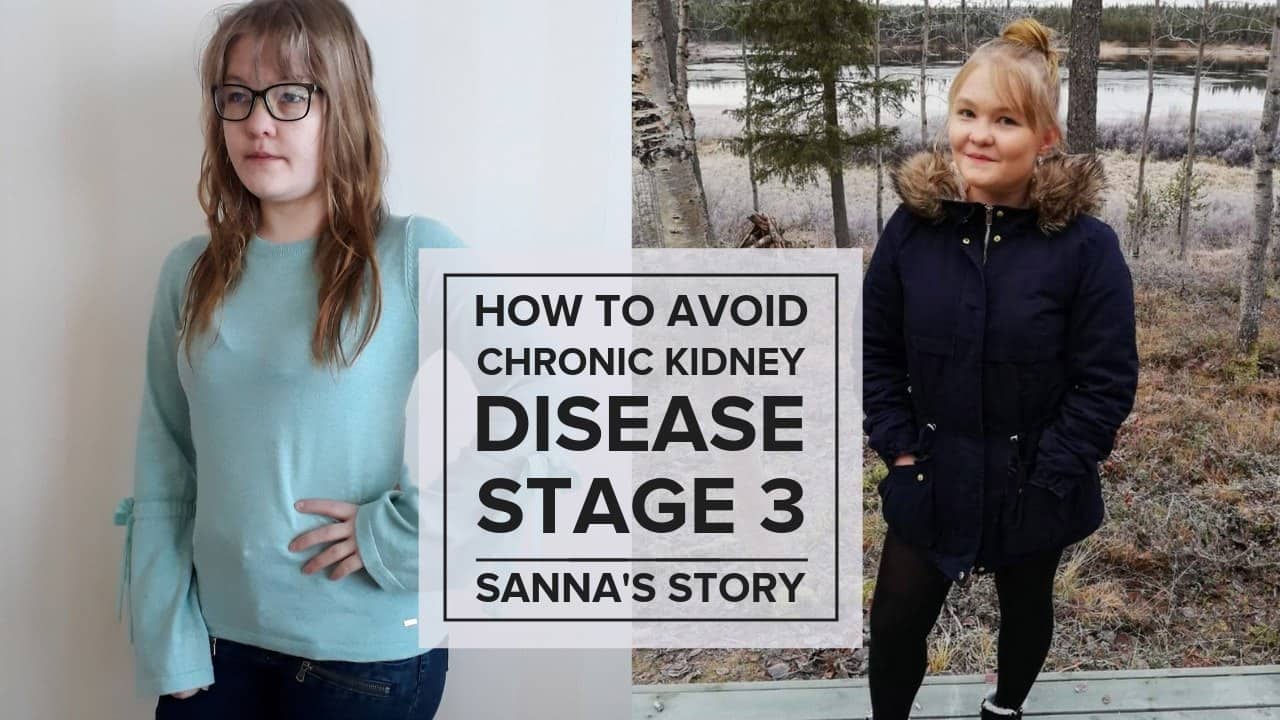 woman's before and after transformation and a text box that reads "how to avoid chronic kidney disease stage 3"