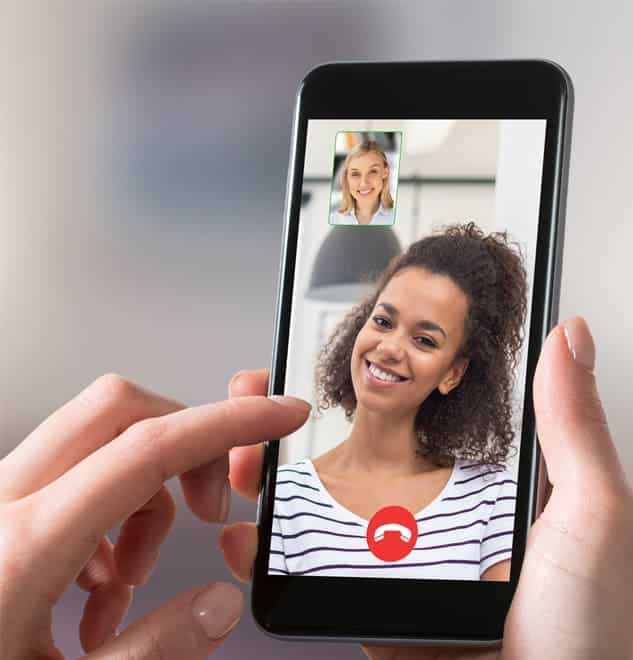 Woman-video-conference Woman on a video conference call
