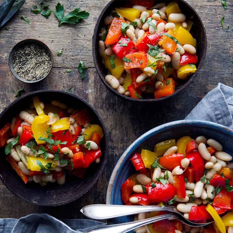 Roasted Vegetable and White Bean Salad Mastering Diabetes