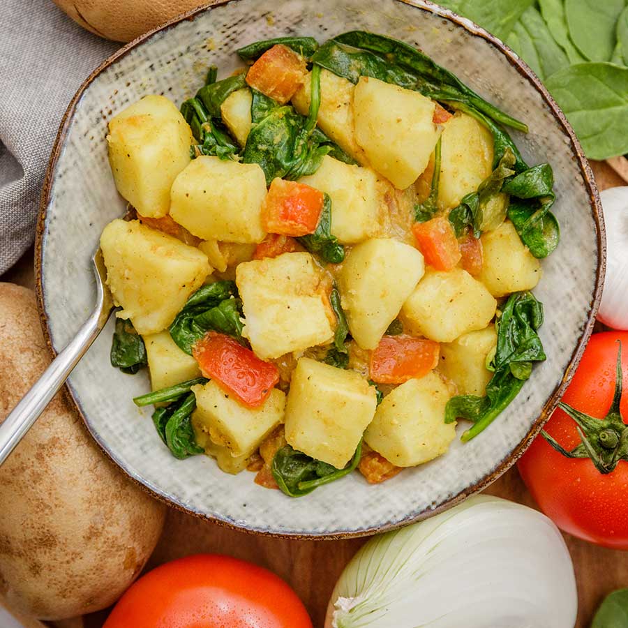 Potato Curry with Spinach | Mastering Diabetes