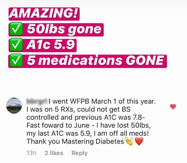 Diabetes testimonial