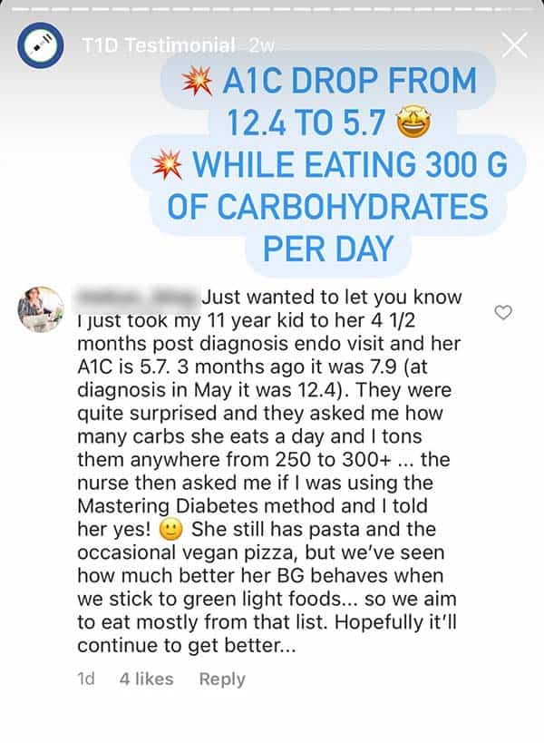 Diabetes testimonial