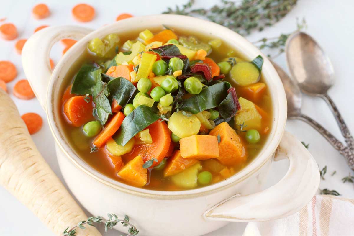 Fresh Greens & Sweet Potato Stew | Mastering Diabetes