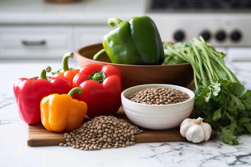 Stuffed Green Pepper with Spanish Rice and Lentils Mastering Diabetes