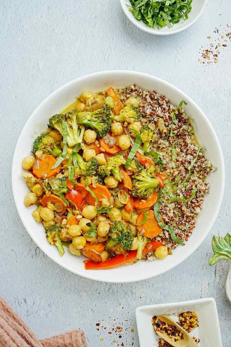 Coconut Chickpea Curry Top View