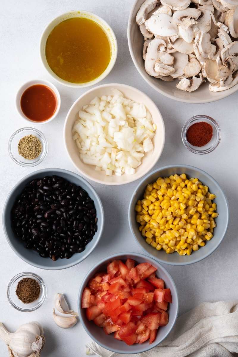 Mushroom Chili Ingredients