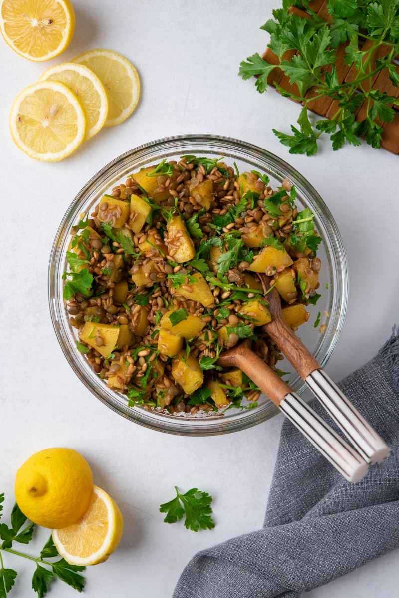 Peach & Lentil Farro Salad Mix