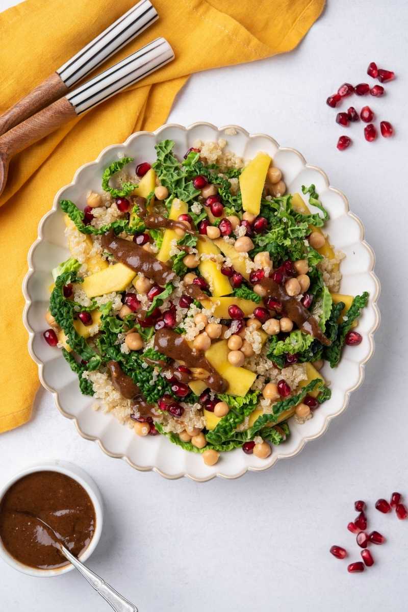 Mango & Chickpea Kale Salad