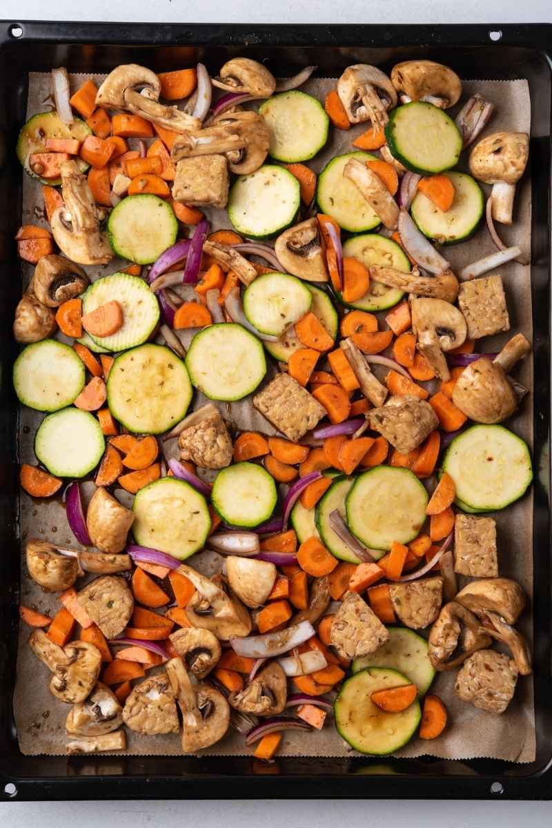 Balsamic Roasted Tempeh Bowls Baked