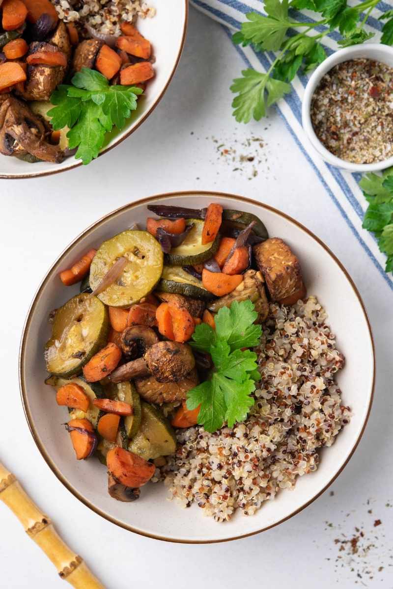 Balsamic Roasted Tempeh Bowls
