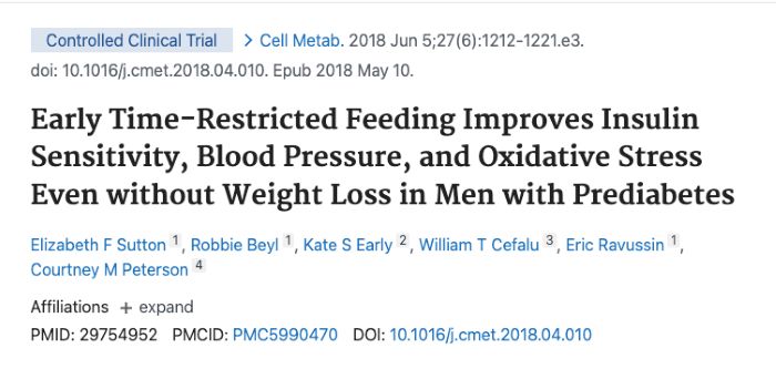 Early Time-Restricted Feeding