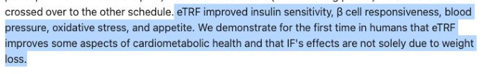 etrf and insulin sensitivity