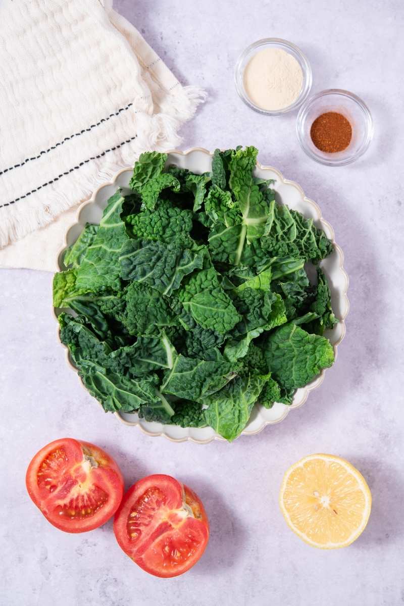 Nut Free Cheesy Kale Ingredients