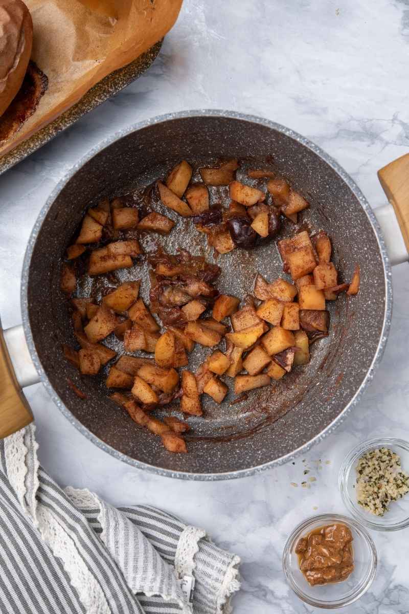 Apple Cinnamon Stuffed Sweet Potato Apple Saute