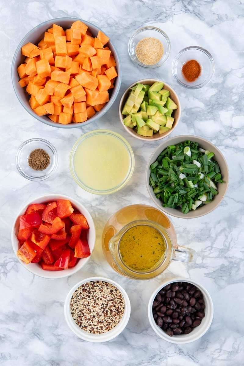 Sweet Potato Black Bean Quinoa Bake Ingredients