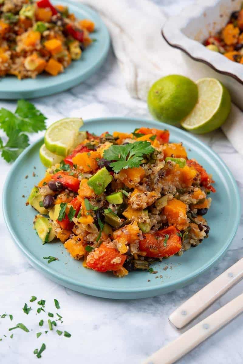 Sweet Potato Black Bean Quinoa Bake Serving