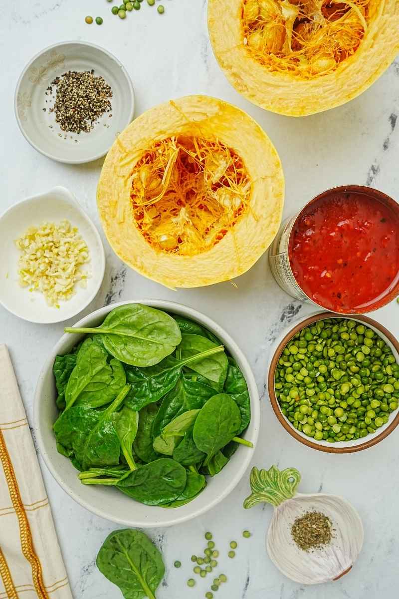Spaghetti Squash with Tomato Sauce Ingredients