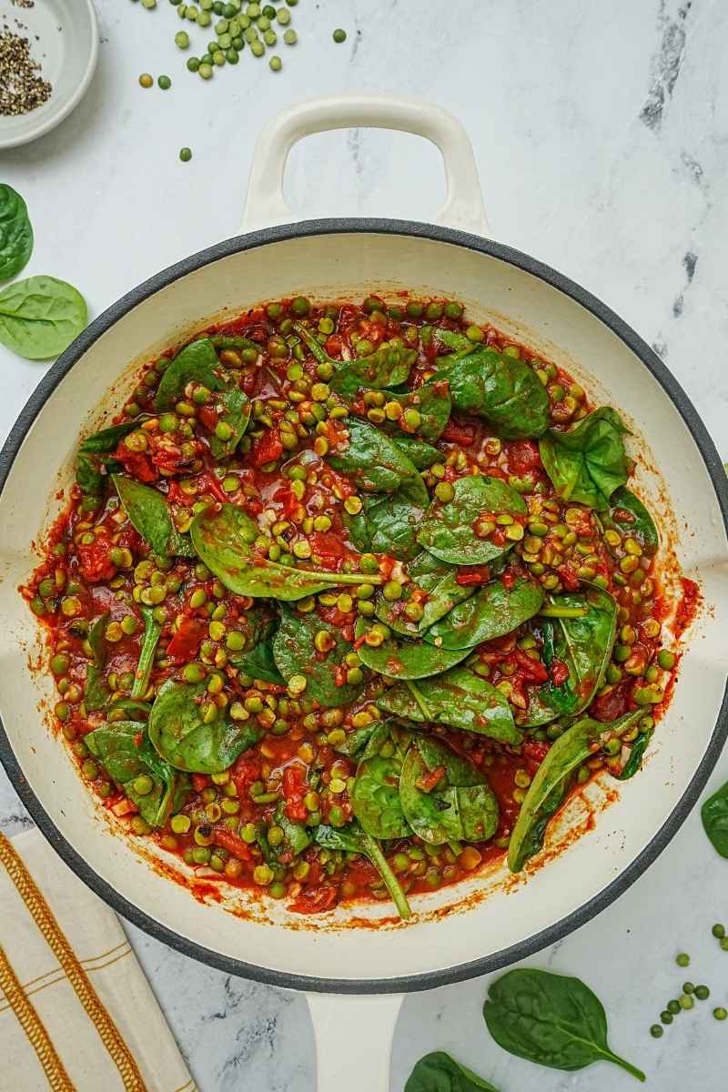 Spaghetti Squash with Tomato Sauce Saute