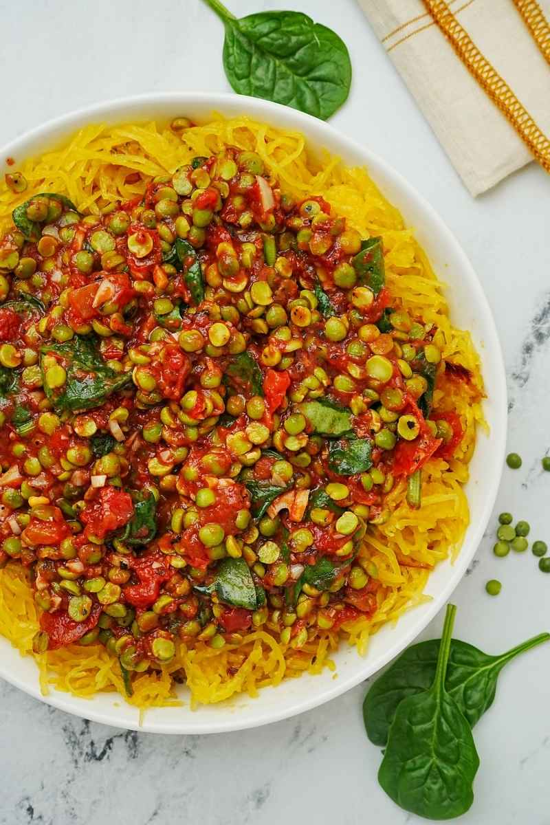 Spaghetti Squash with Tomato Sauce Serving