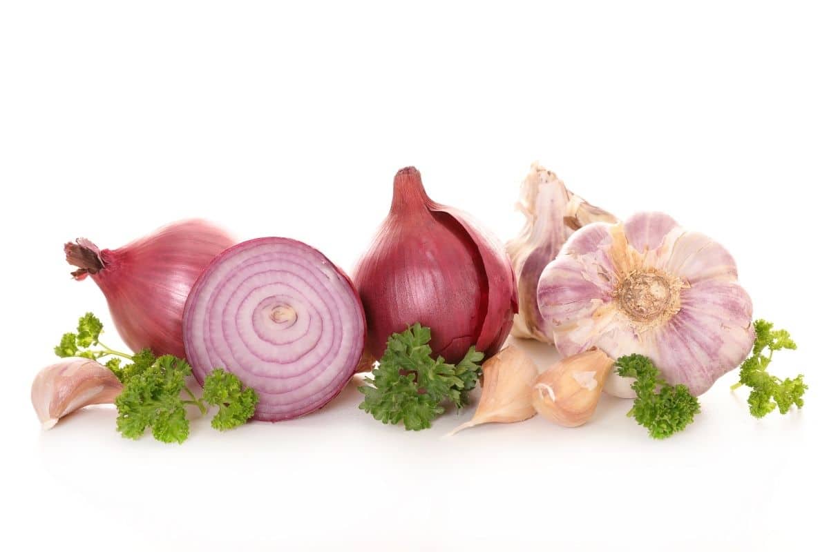 Onions and garlic
