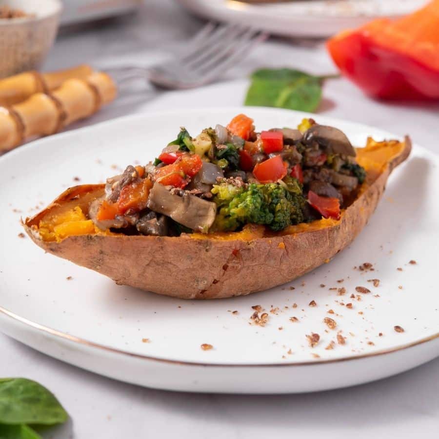 Stuffed Sweet Potato Boat