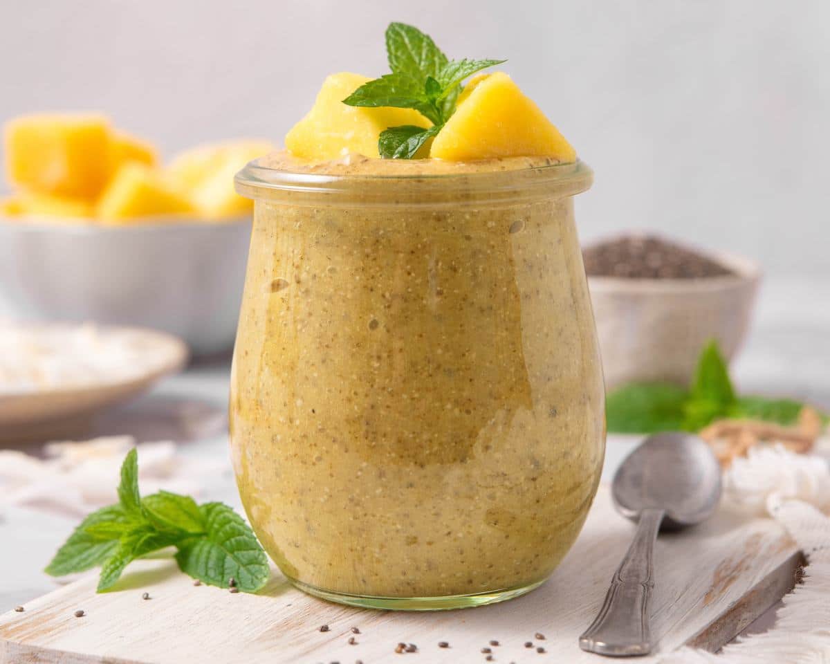 Creamy Mango Pudding Featured