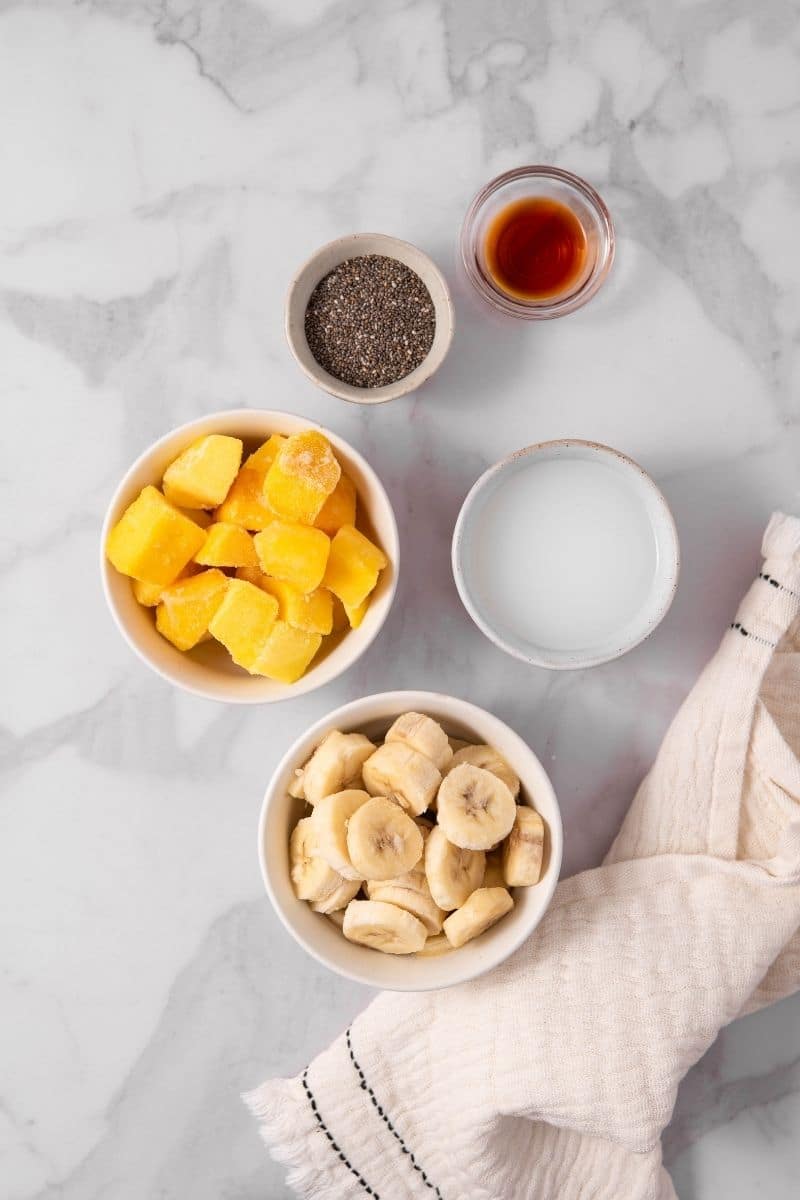 Creamy Mango Pudding Ingredients