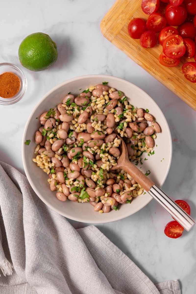 Barley and Kale Salad Beans