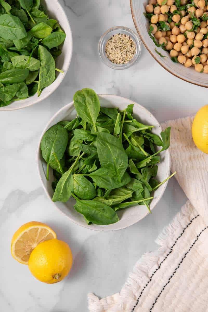 Lemony Chickpea & Herb Salad Leafy Greens