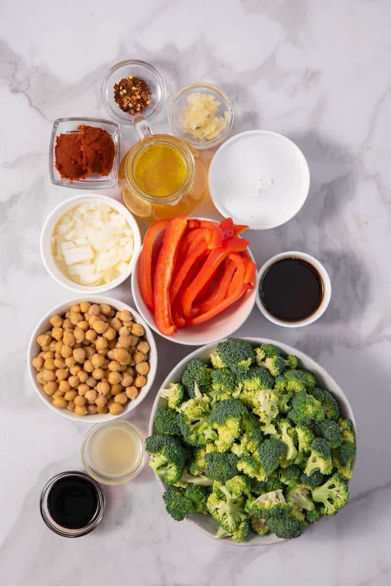 Chickpea & Broccoli Curry Ingredients
