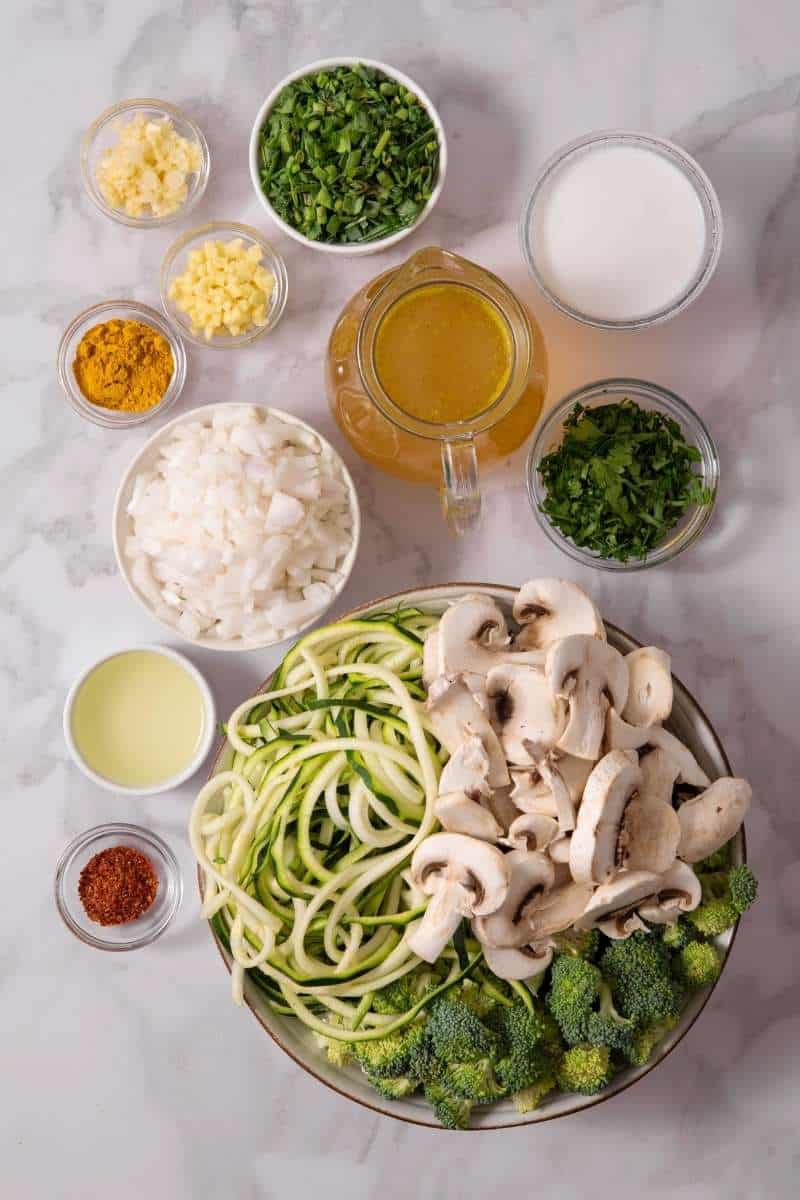 Curried Coconut Soup Ingerdients