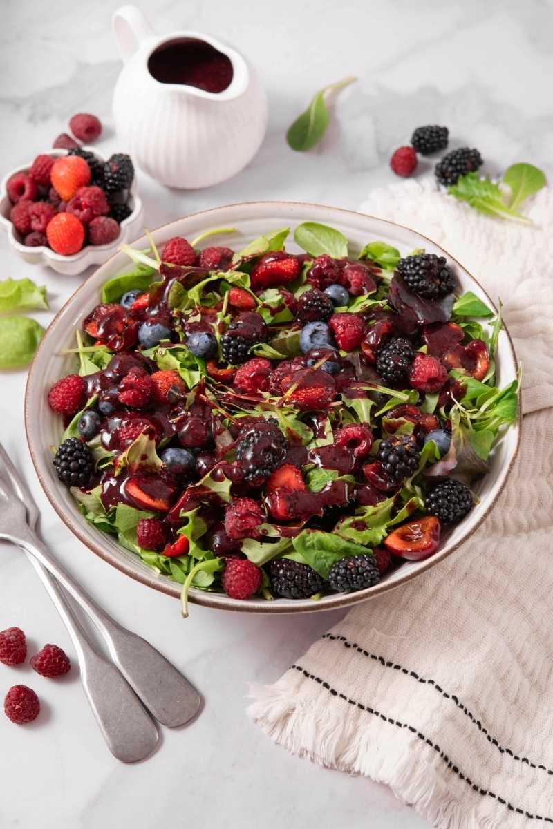Berry Balsamic Fruit Salad Featured