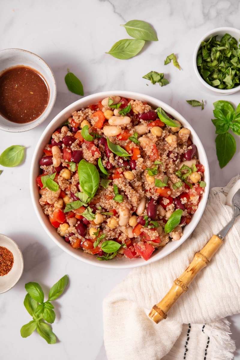 Quinoa Three Bean Salad Featured