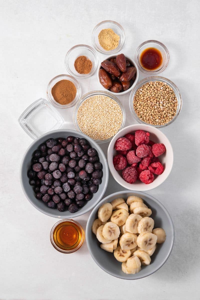 Smoothie Bowl with Buckwheat Granola Ingredients