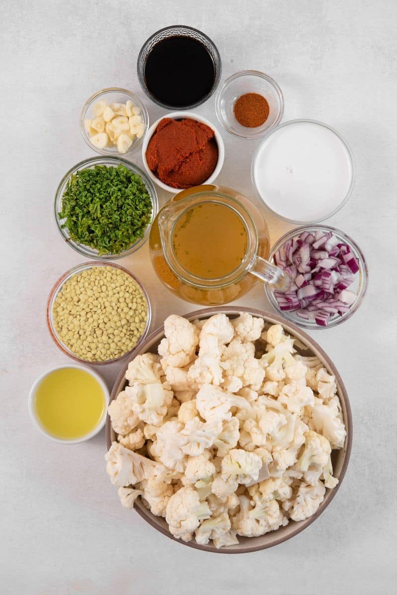 Cauliflower Red Curry Ingredients