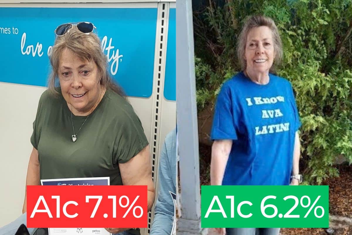 Kim Before and After A1c Transformation