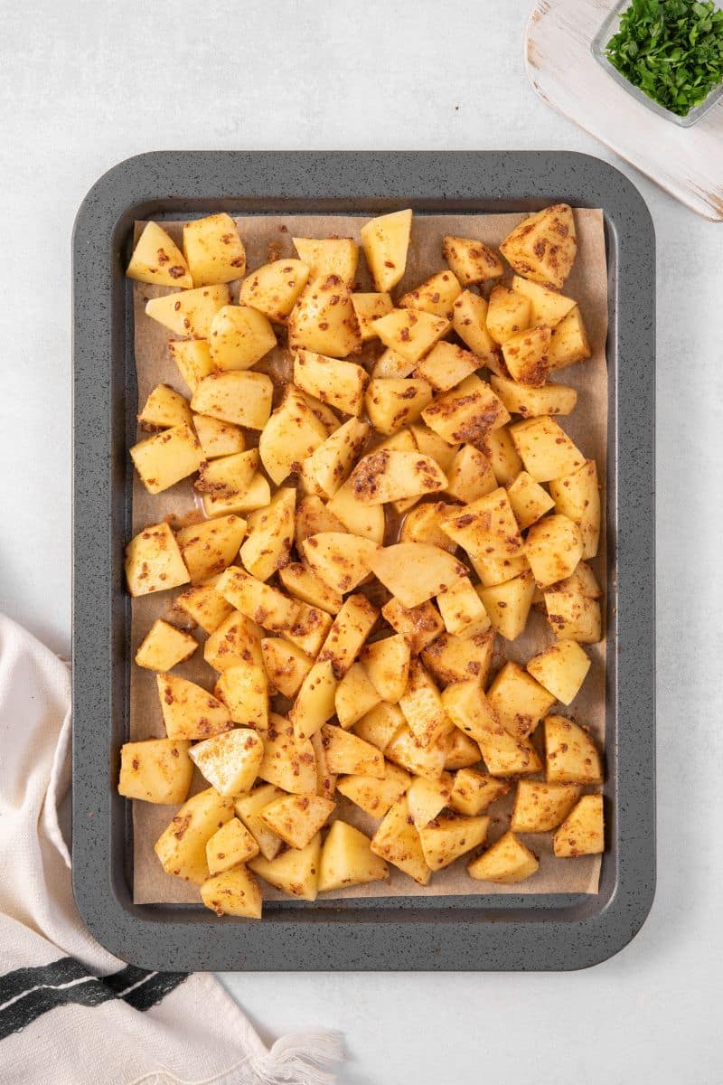 Roasted Paprika Potatoes Baking Tray